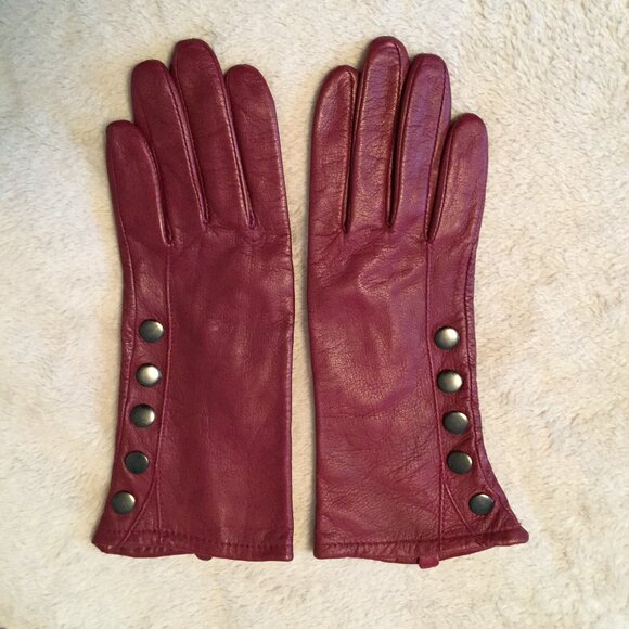 NINE WEST leather gloves sz S - Picture 1 of 9